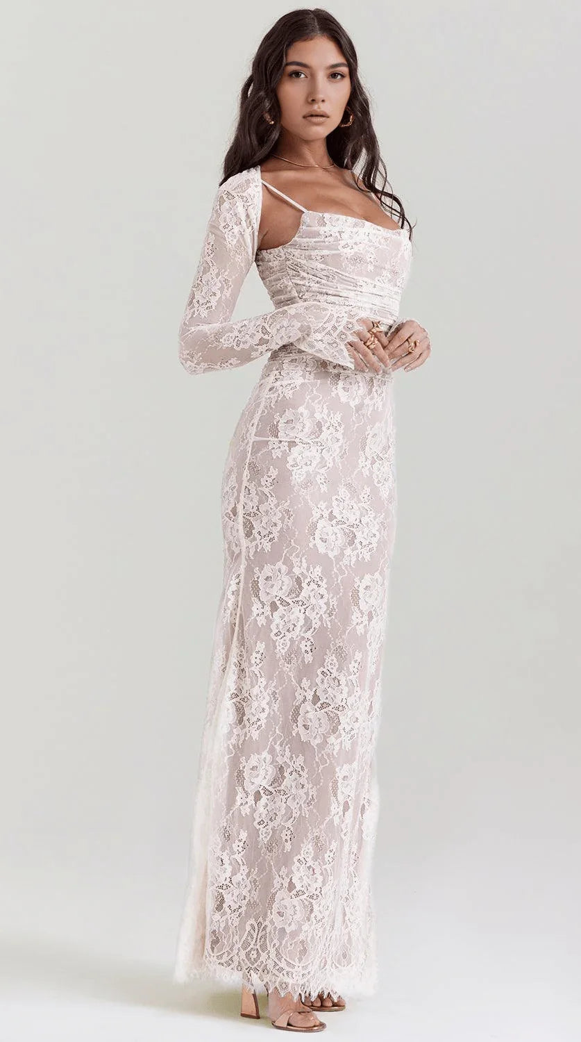 Vestido maxi de corte fluido elegante