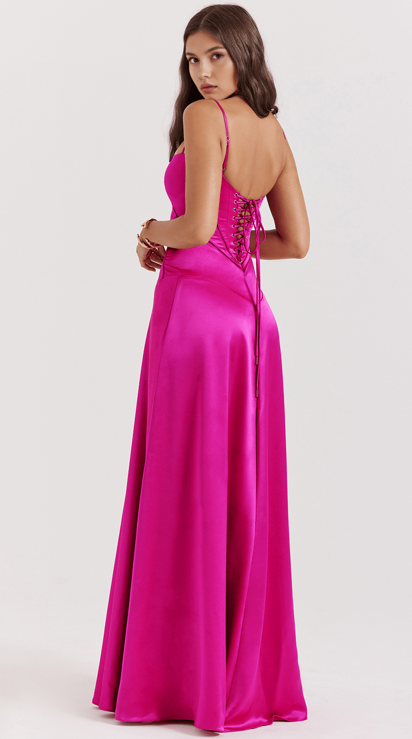 Vestido maxi de corte fluido refinado