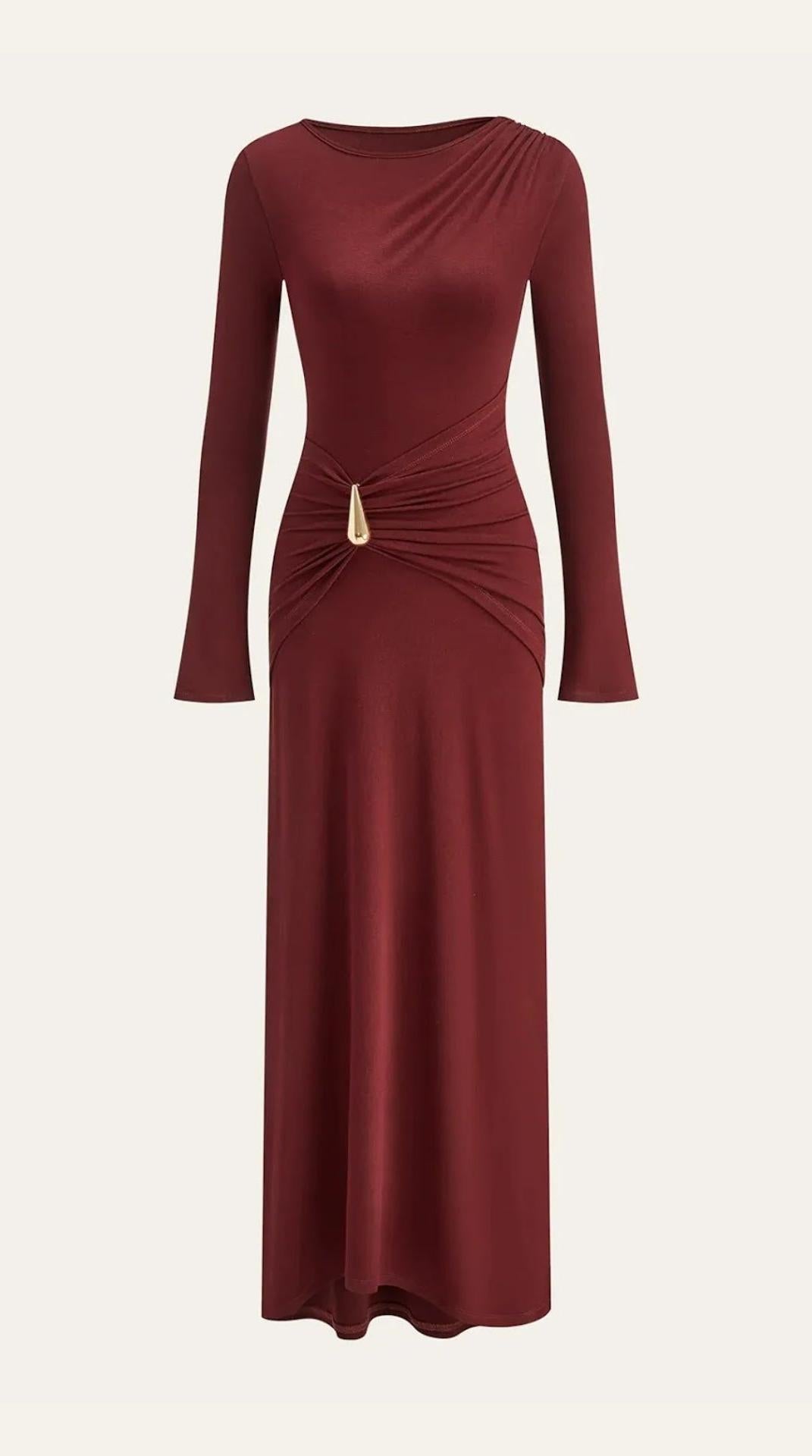 Vestido maxi de corte largo elegante