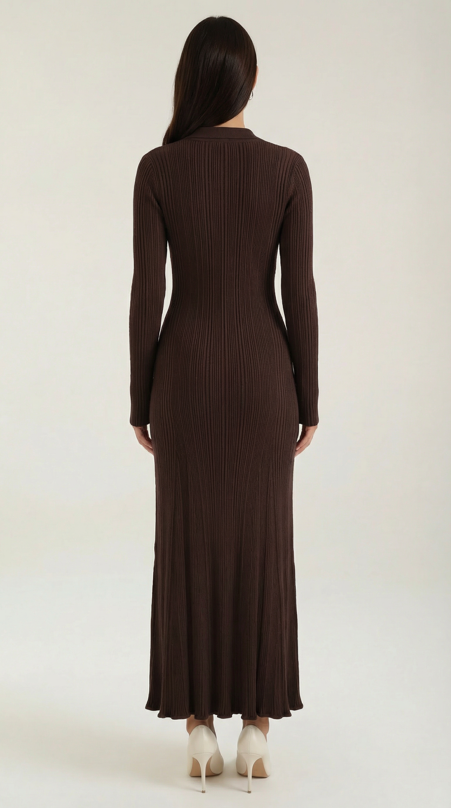 Vestido maxi de punto ajustado