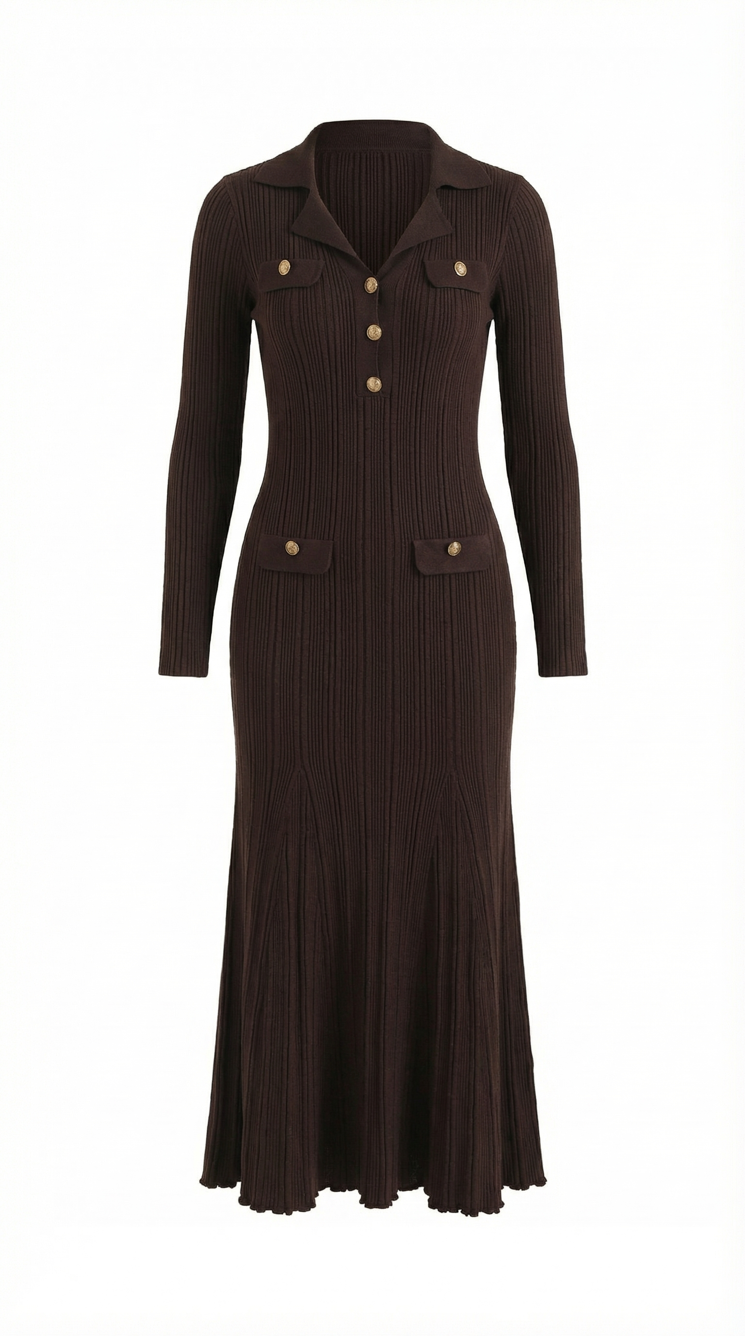 Vestido maxi de punto ajustado