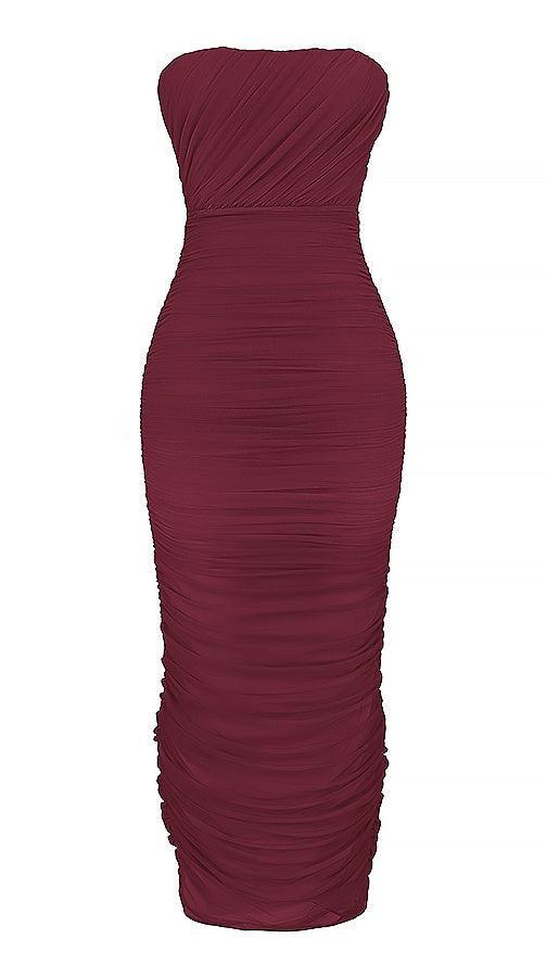 Vestido maxi fluido con silueta estilizada