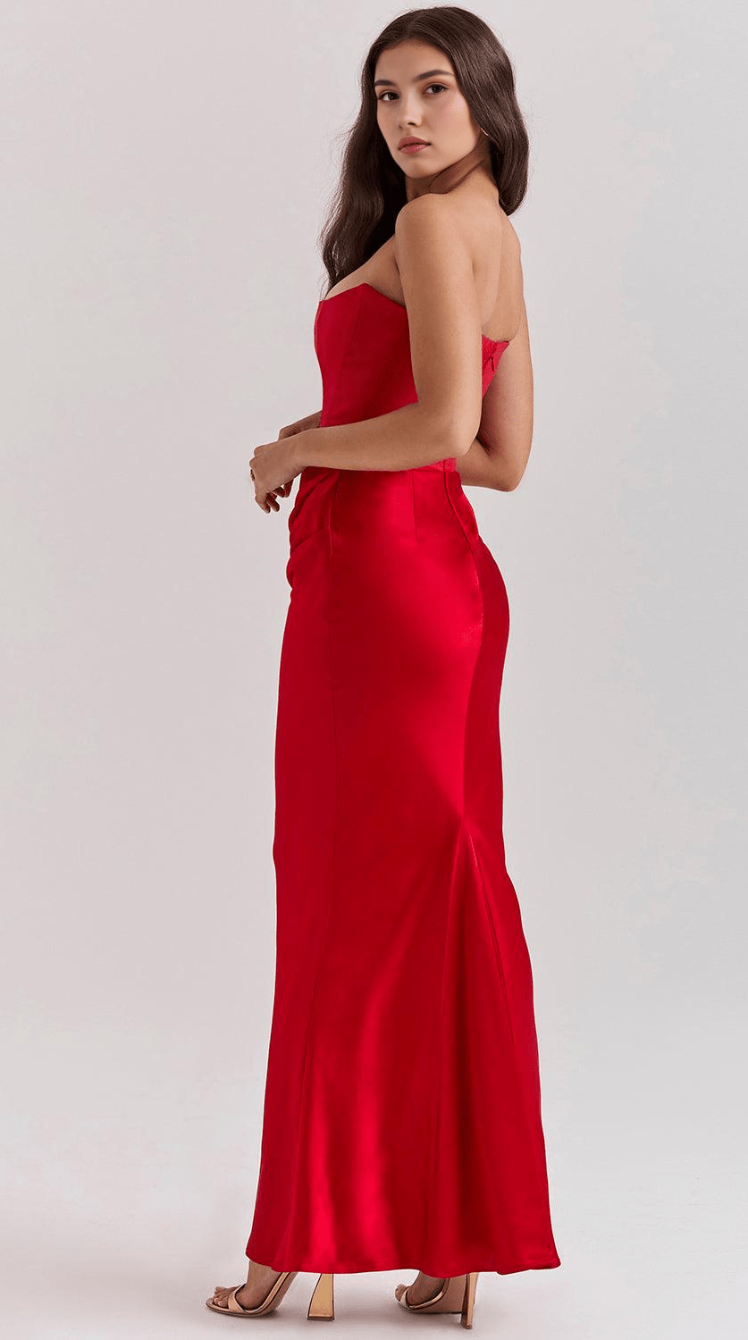 Vestido maxi fluido de caída elegante