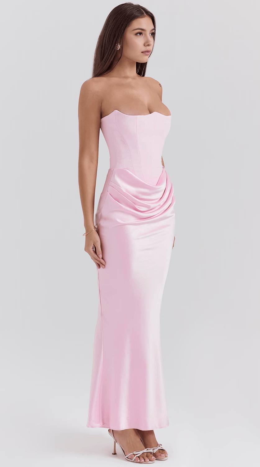 Vestido maxi fluido de caída elegante