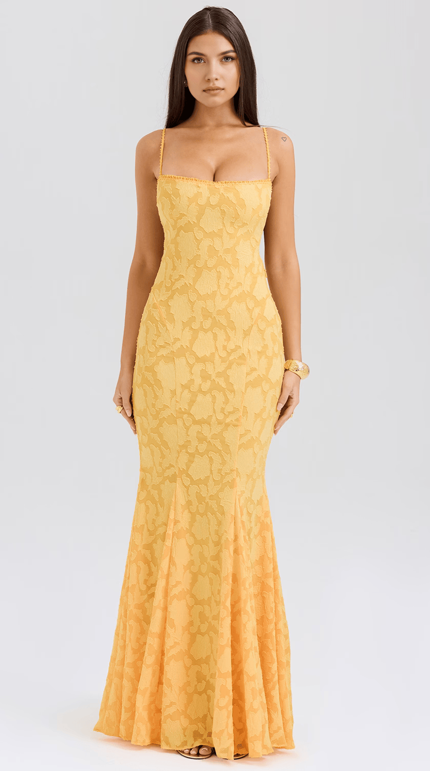 Vestido maxi fluido de silueta premium