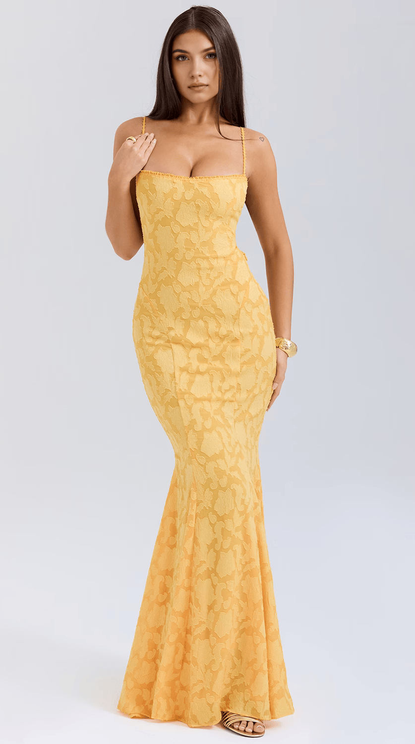 Vestido maxi fluido de silueta premium