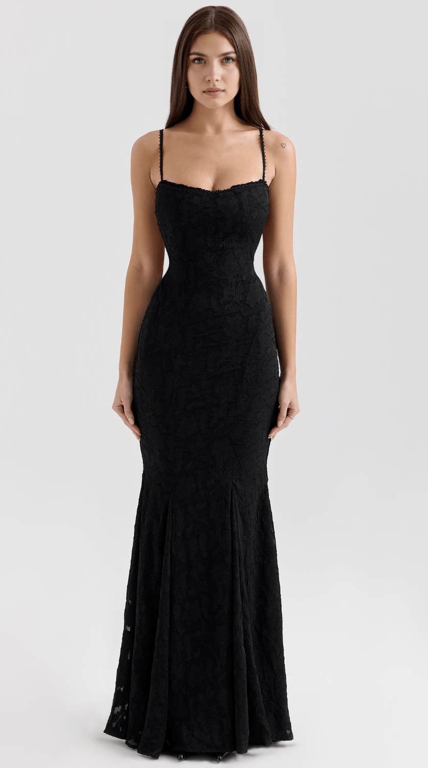 Vestido maxi fluido de silueta premium