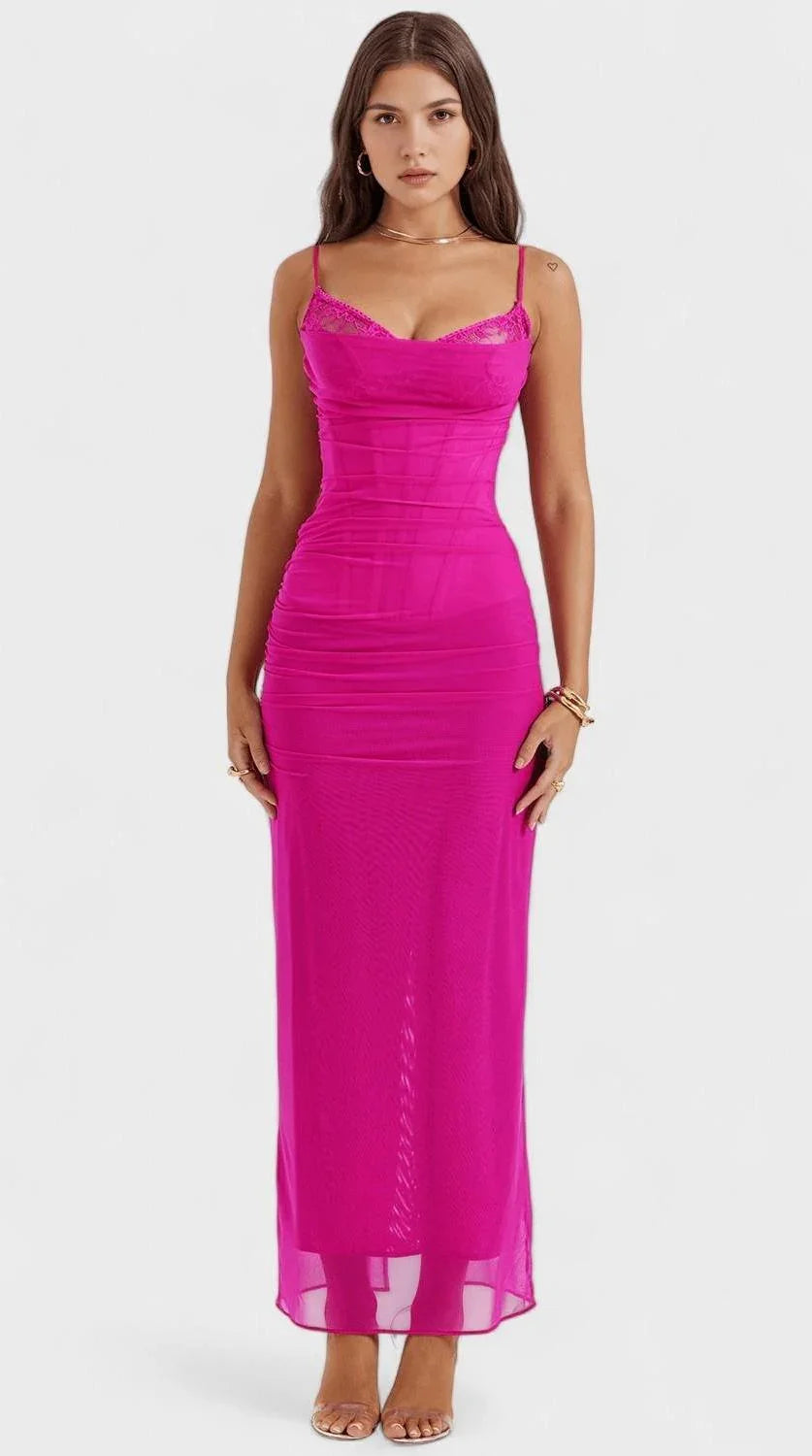 Vestido maxi fluido ideal para fiestas