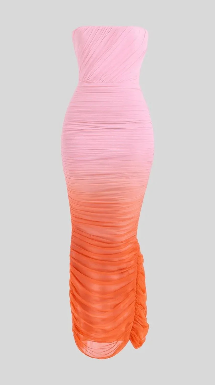 Vestido maxi ligero de silueta estilizada