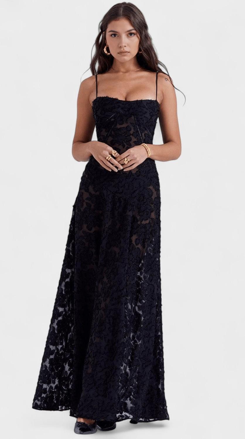 Vestido maxi ligero de silueta fluida