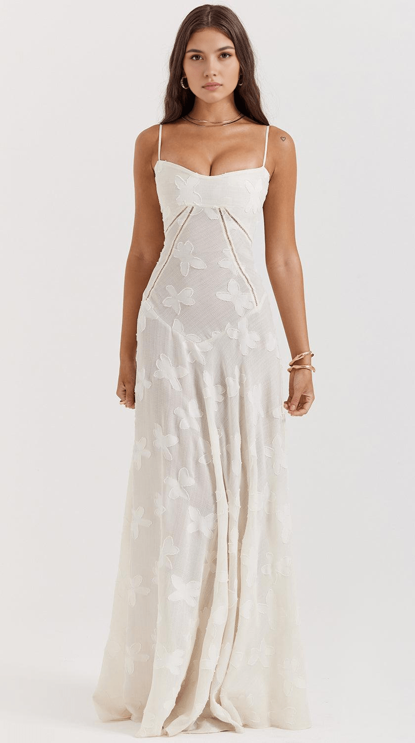 Vestido maxi ligero de silueta fluida