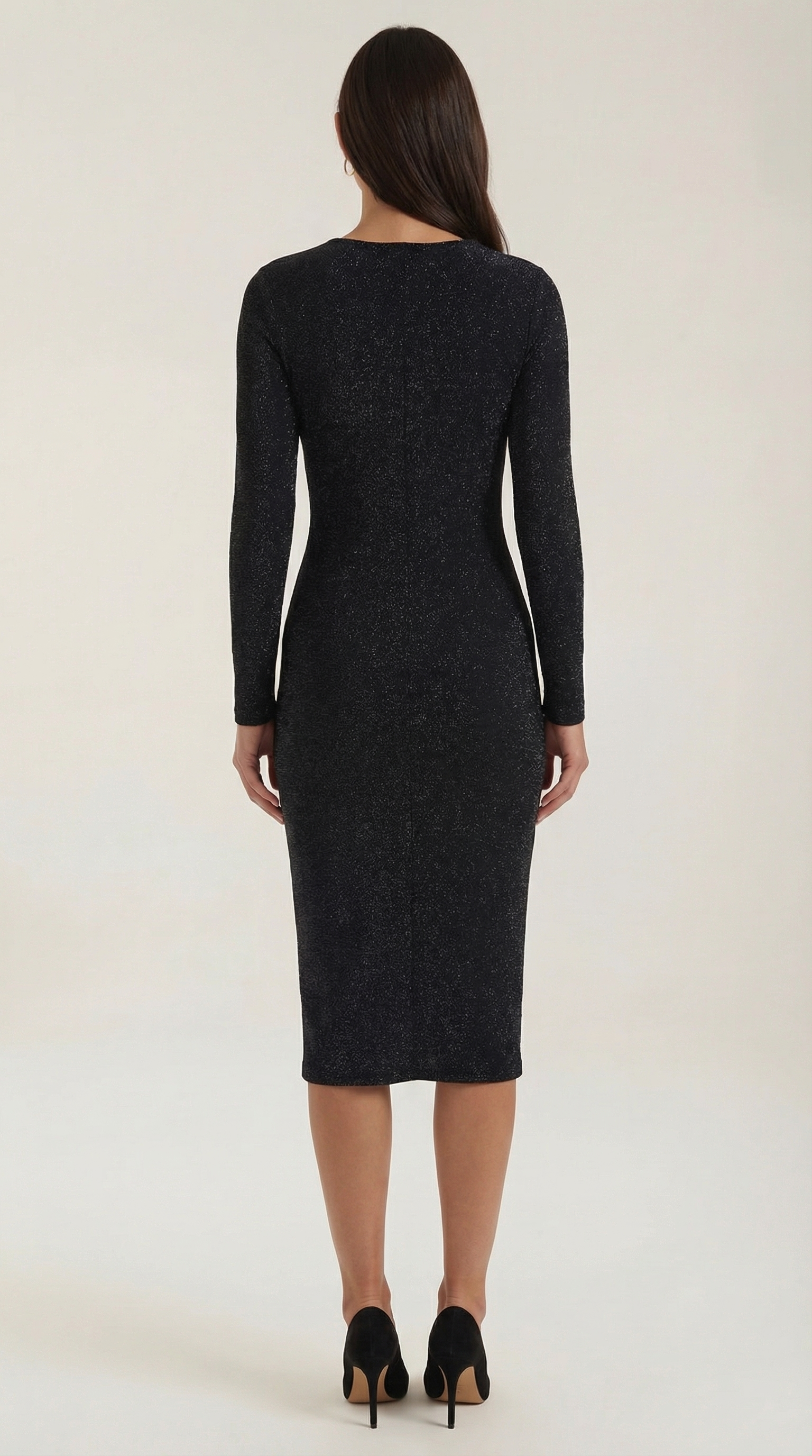 Vestido midi ajustado de corte elegante