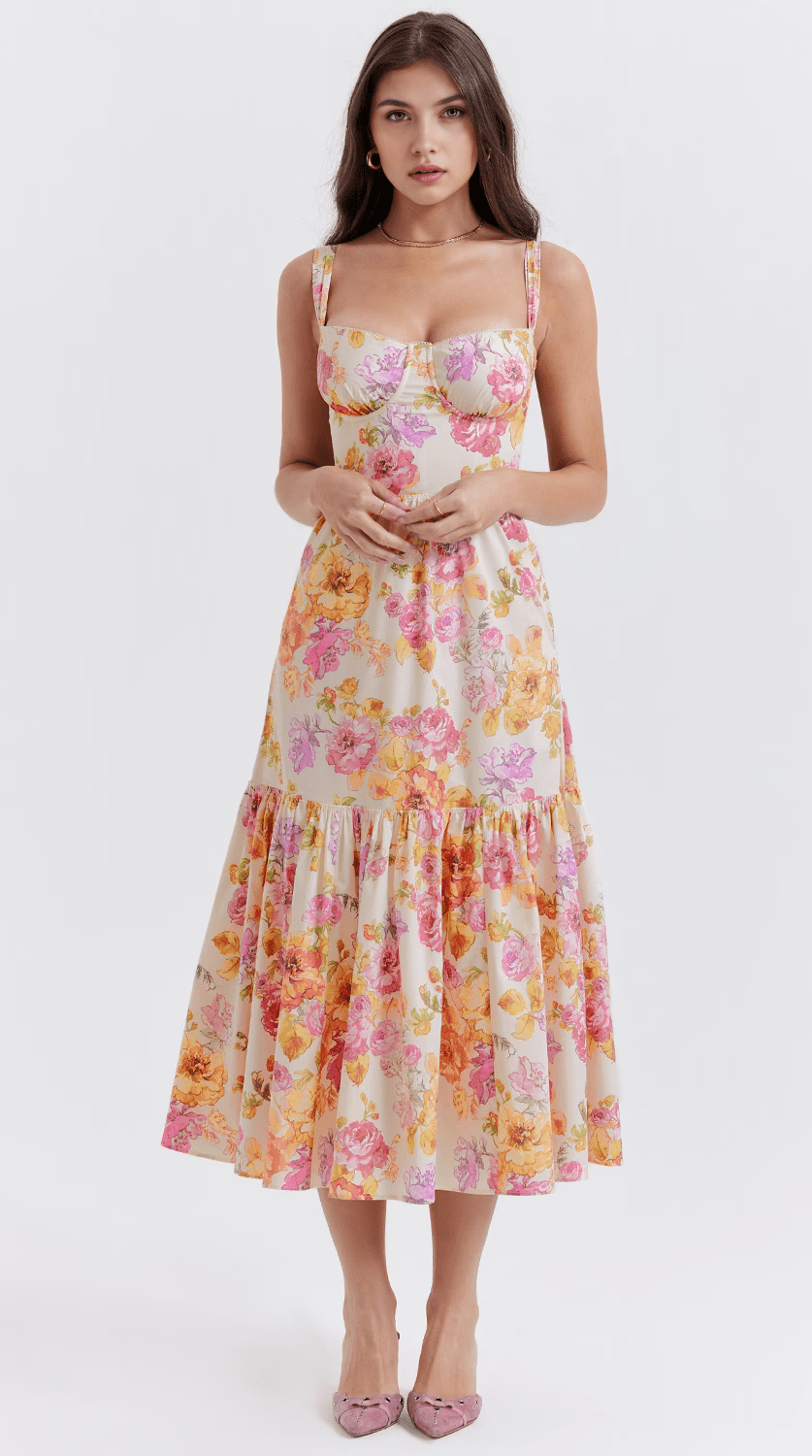 Vestido midi drapeado elegante y versátil