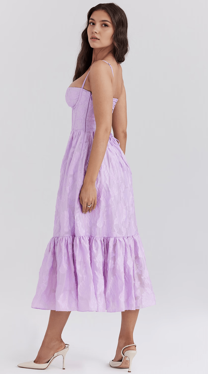 Vestido midi drapeado perfecto para eventos