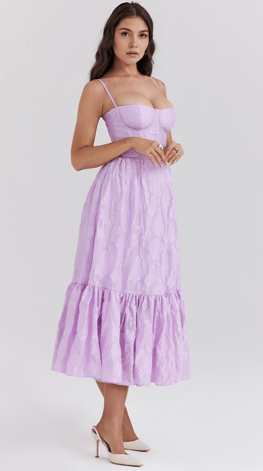 Vestido midi drapeado perfecto para eventos