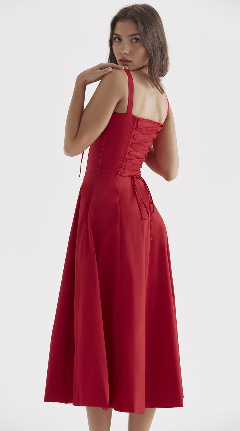 Vestido midi drapeado versátil