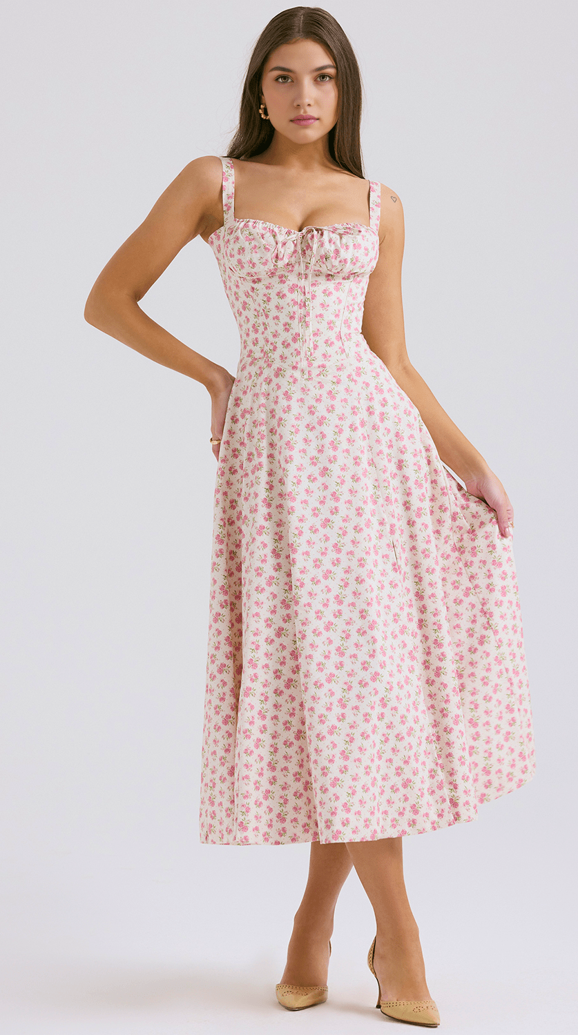 Vestido midi drapeado versátil