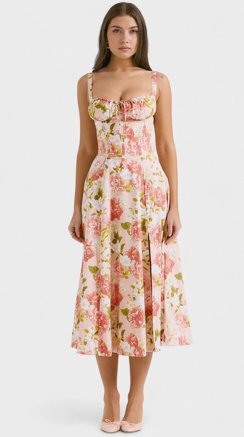 Vestido midi drapeado versátil