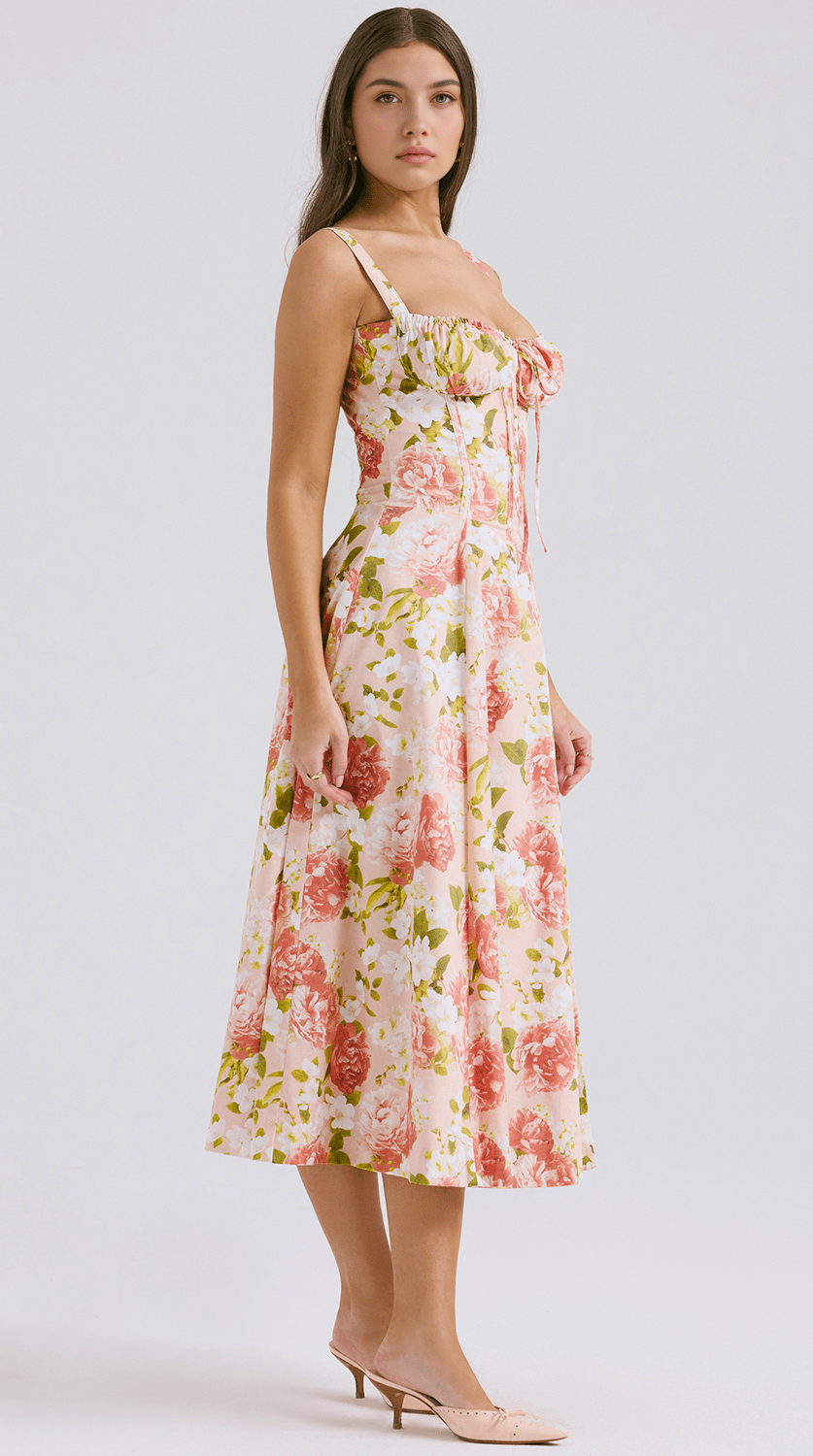 Vestido midi drapeado versátil