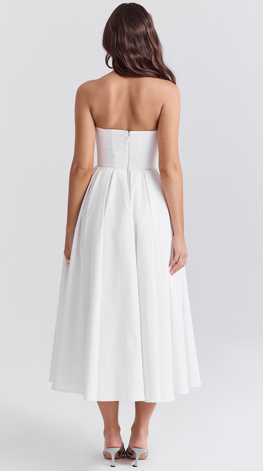 Vestido midi fluido con movimiento natural