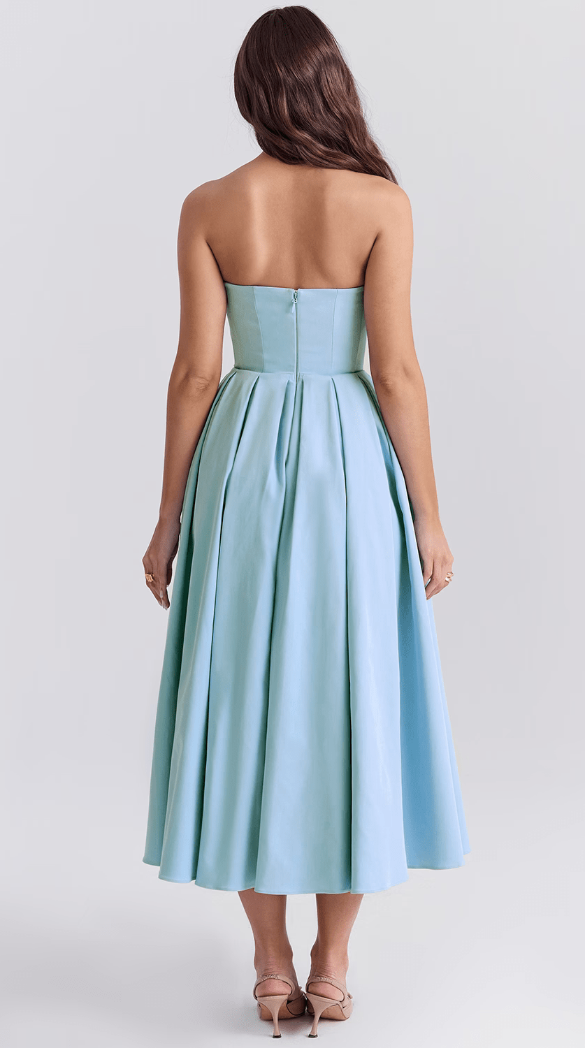 Vestido midi fluido con movimiento natural