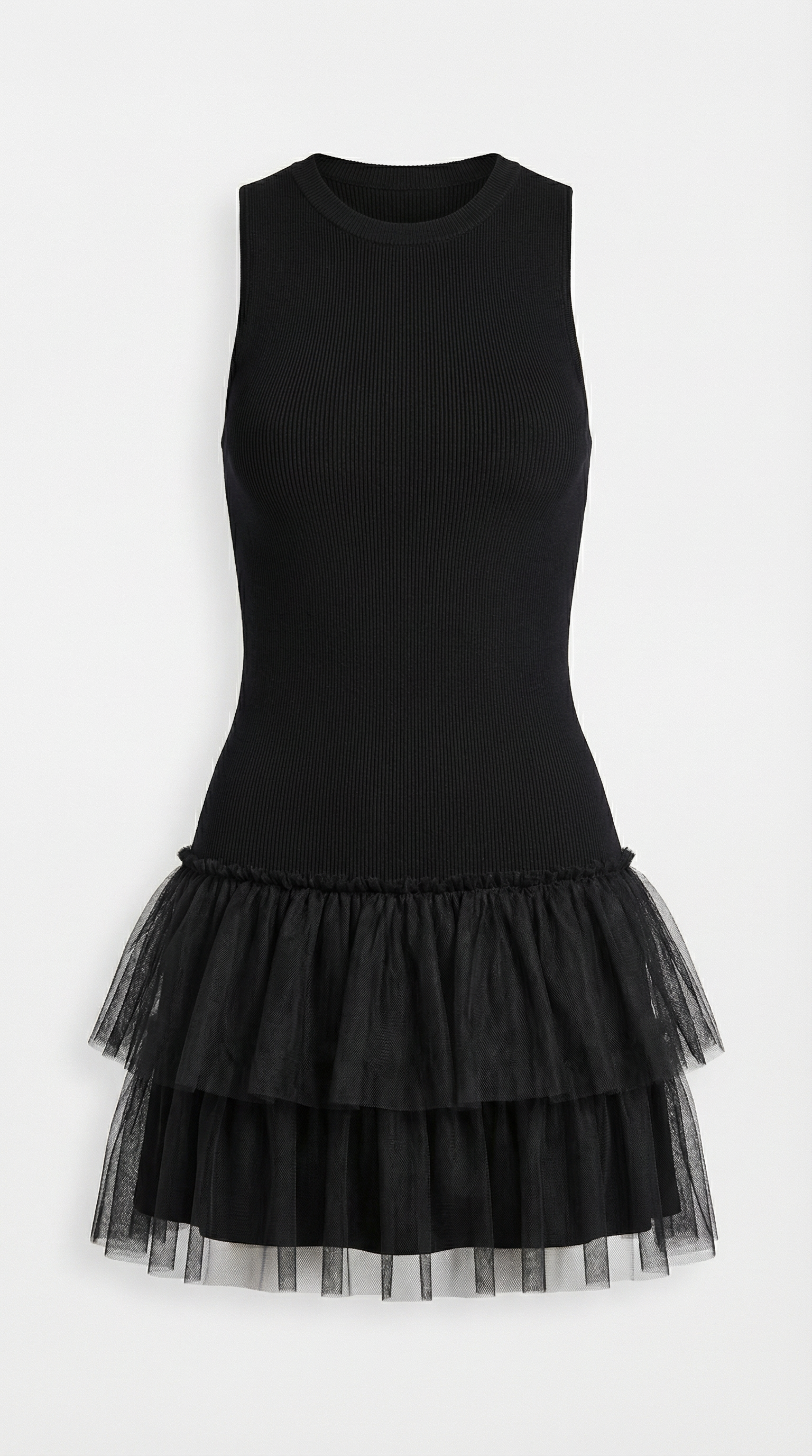 Vestido mini con cuello alto elegante