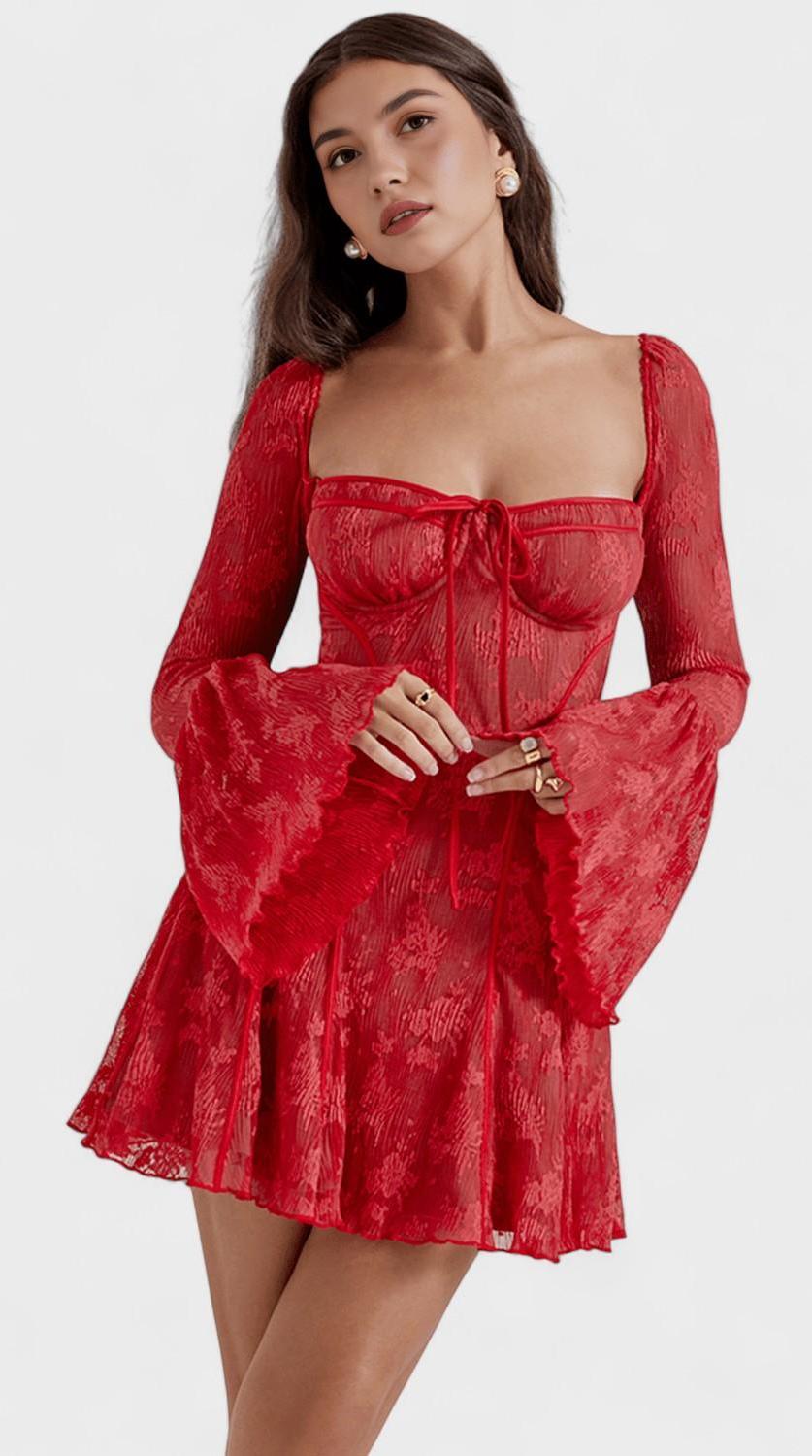 Vestido mini de silueta femenina estilizada