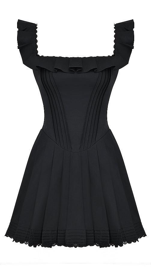 Vestido mini drapeado de corte femenino