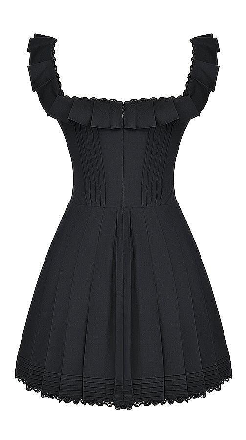 Vestido mini drapeado de corte femenino