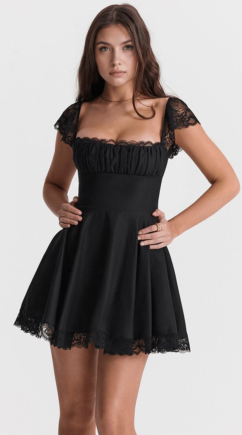 Vestido mini drapeado elegante para eventos