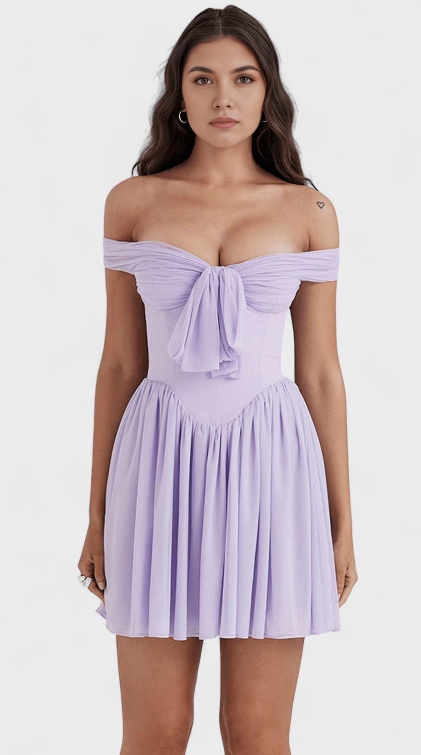 Vestido mini premium de silueta fluida