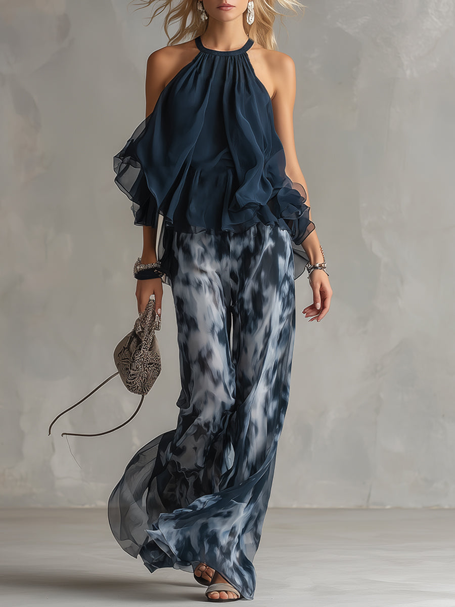 Conjunto Halter Azul Marino