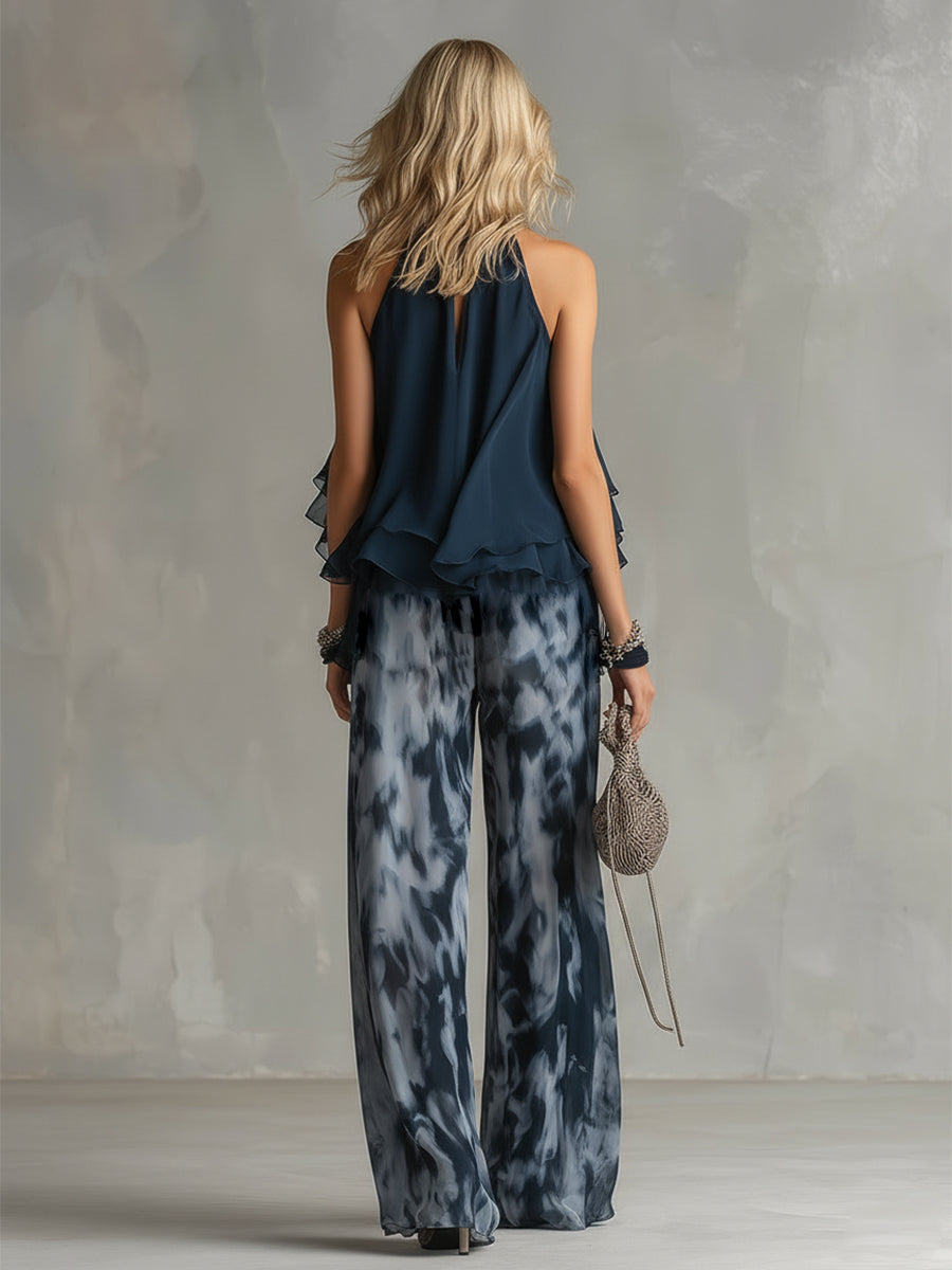 Conjunto Halter Azul Marino