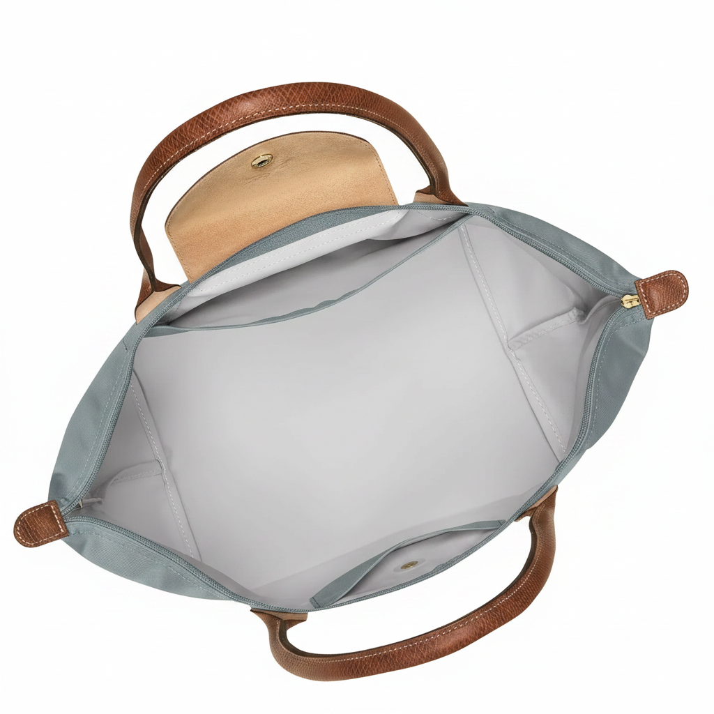 Bolsa Tote Grande Plegable, Acero