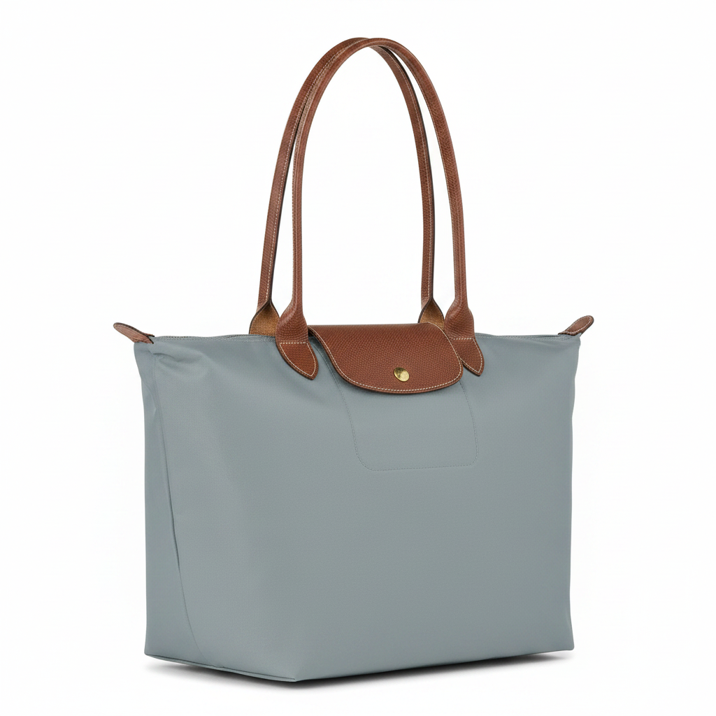 Bolsa Tote Grande Plegable, Acero