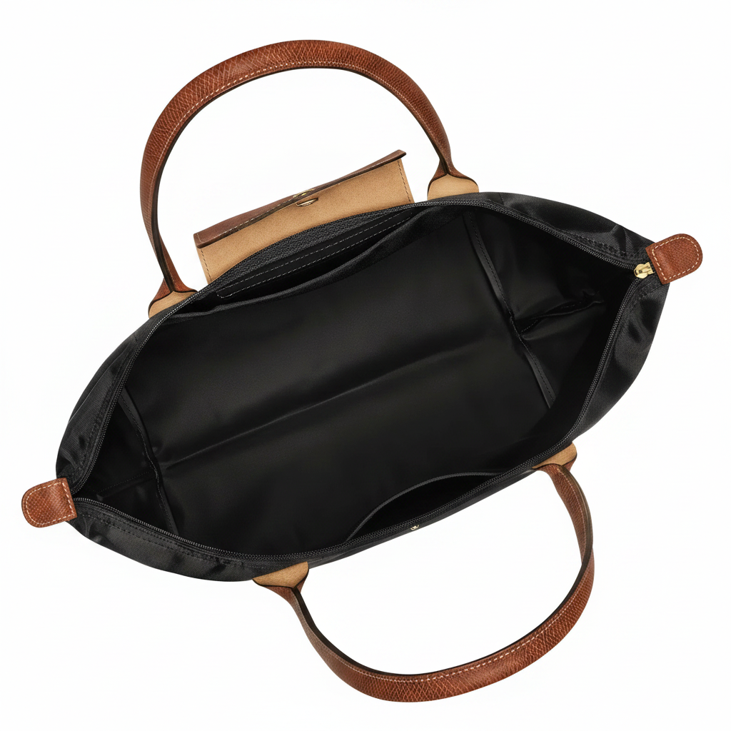 Bolsa Tote Grande Plegable, Negra