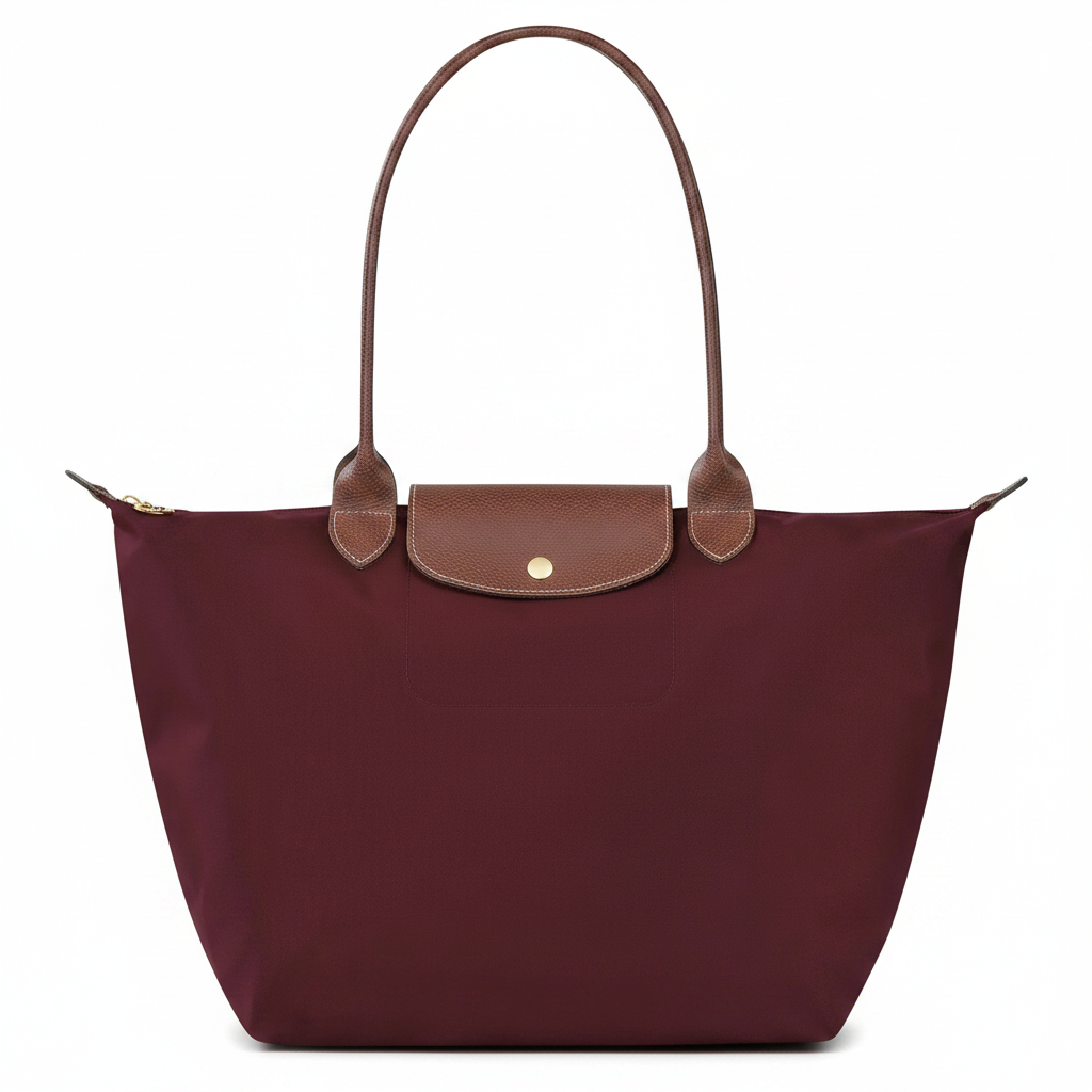 Bolsa Tote Grande Plegable, Burdeos